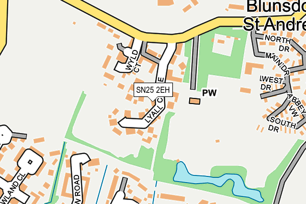 SN25 2EH map - OS OpenMap – Local (Ordnance Survey)