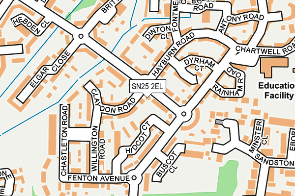 SN25 2EL map - OS OpenMap – Local (Ordnance Survey)
