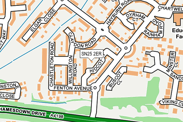 SN25 2ER map - OS OpenMap – Local (Ordnance Survey)