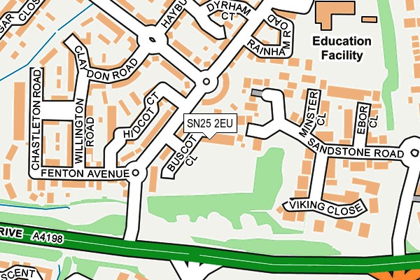 SN25 2EU map - OS OpenMap – Local (Ordnance Survey)