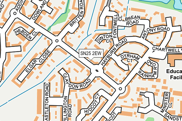 SN25 2EW map - OS OpenMap – Local (Ordnance Survey)