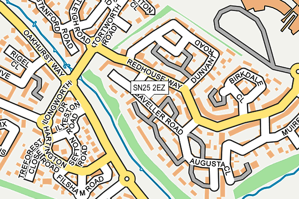 SN25 2EZ map - OS OpenMap – Local (Ordnance Survey)
