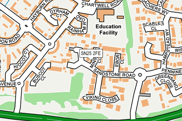 SN25 2FE map - OS OpenMap – Local (Ordnance Survey)