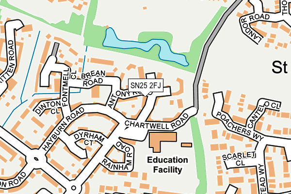 SN25 2FJ map - OS OpenMap – Local (Ordnance Survey)