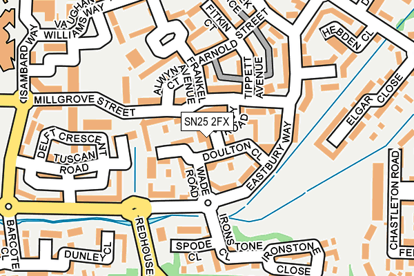 SN25 2FX map - OS OpenMap – Local (Ordnance Survey)