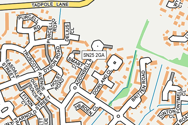 SN25 2GA map - OS OpenMap – Local (Ordnance Survey)