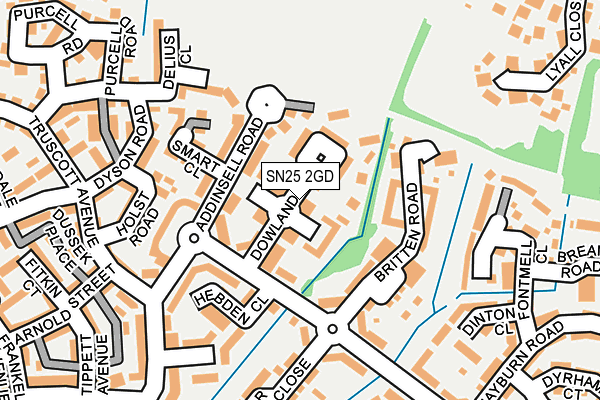 SN25 2GD map - OS OpenMap – Local (Ordnance Survey)