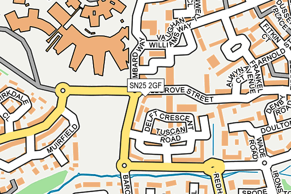 SN25 2GF map - OS OpenMap – Local (Ordnance Survey)