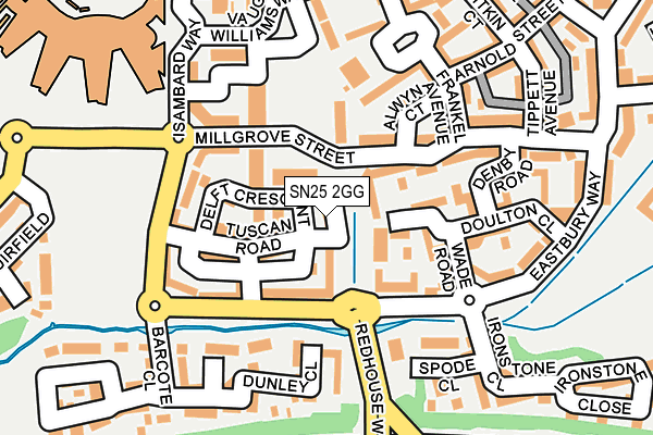 SN25 2GG map - OS OpenMap – Local (Ordnance Survey)