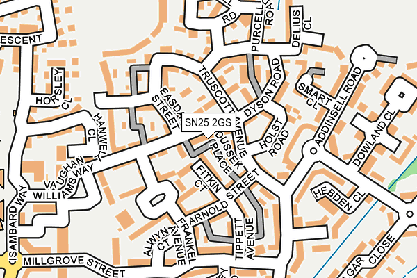 SN25 2GS map - OS OpenMap – Local (Ordnance Survey)
