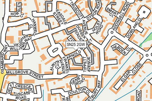 SN25 2GW map - OS OpenMap – Local (Ordnance Survey)