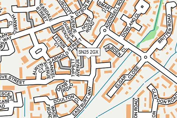 SN25 2GX map - OS OpenMap – Local (Ordnance Survey)