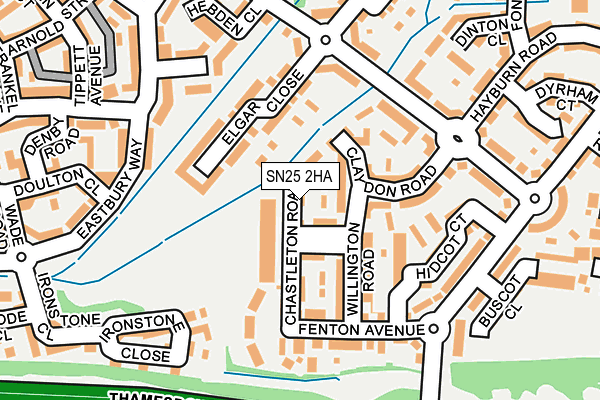 SN25 2HA map - OS OpenMap – Local (Ordnance Survey)