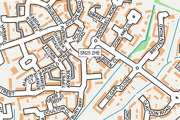 SN25 2HE map - OS OpenMap – Local (Ordnance Survey)