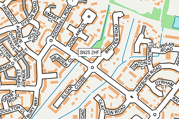 SN25 2HF map - OS OpenMap – Local (Ordnance Survey)