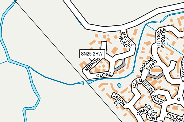 SN25 2HW map - OS OpenMap – Local (Ordnance Survey)