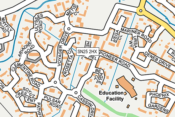 SN25 2HX map - OS OpenMap – Local (Ordnance Survey)