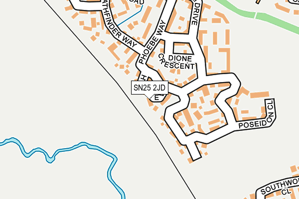 SN25 2JD map - OS OpenMap – Local (Ordnance Survey)