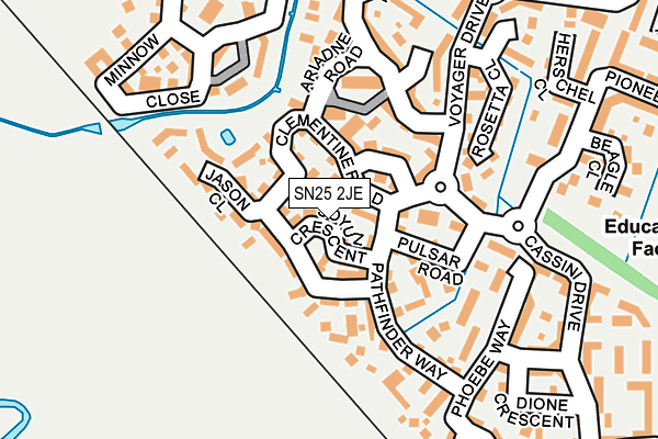 SN25 2JE map - OS OpenMap – Local (Ordnance Survey)
