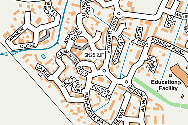 SN25 2JF map - OS OpenMap – Local (Ordnance Survey)