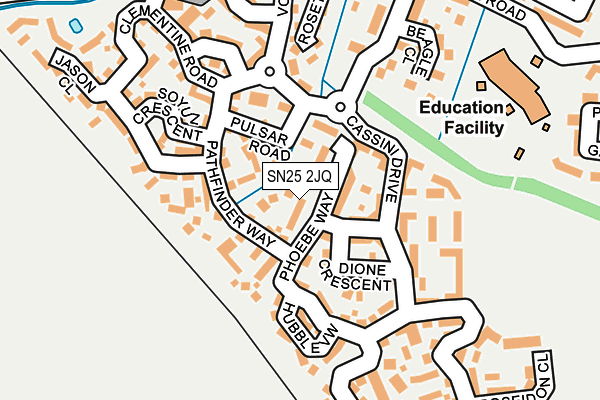 SN25 2JQ map - OS OpenMap – Local (Ordnance Survey)