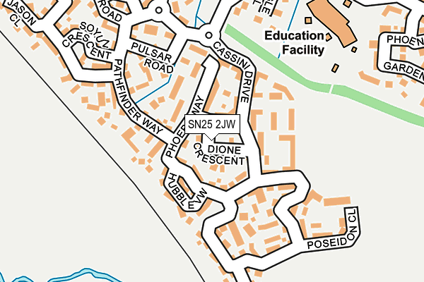 SN25 2JW map - OS OpenMap – Local (Ordnance Survey)