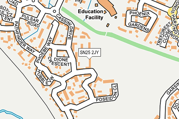 SN25 2JY map - OS OpenMap – Local (Ordnance Survey)