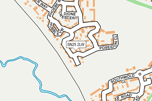 SN25 2LW map - OS OpenMap – Local (Ordnance Survey)
