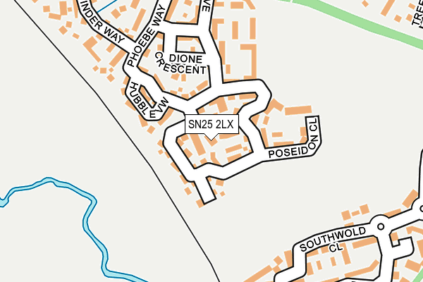SN25 2LX map - OS OpenMap – Local (Ordnance Survey)
