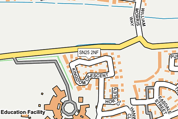 SN25 2NF map - OS OpenMap – Local (Ordnance Survey)