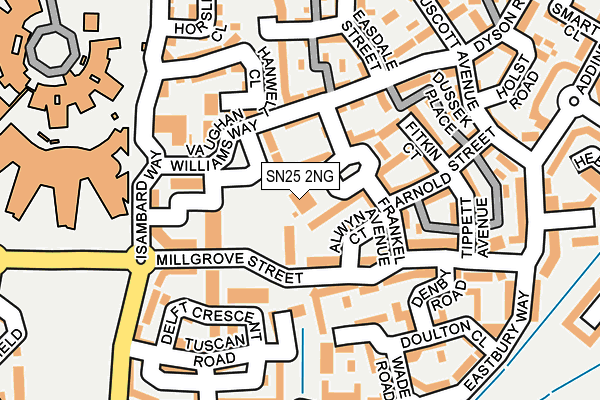SN25 2NG map - OS OpenMap – Local (Ordnance Survey)