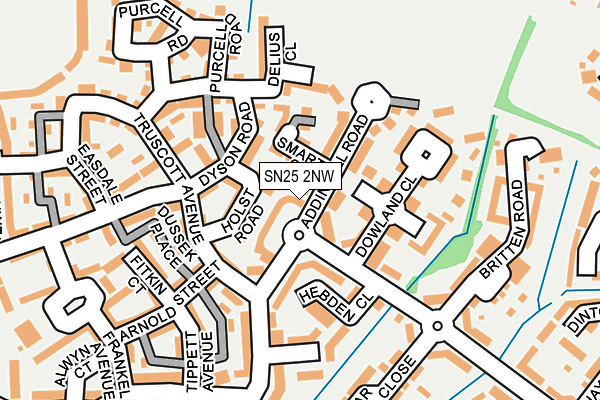 SN25 2NW map - OS OpenMap – Local (Ordnance Survey)