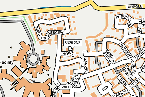 SN25 2NZ map - OS OpenMap – Local (Ordnance Survey)