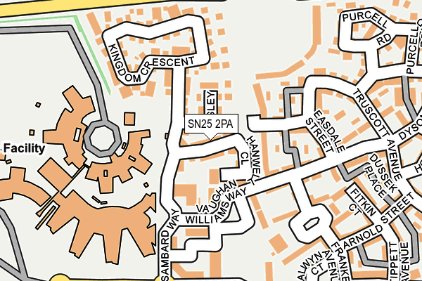 SN25 2PA map - OS OpenMap – Local (Ordnance Survey)