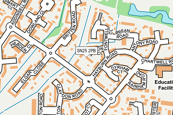 SN25 2PB map - OS OpenMap – Local (Ordnance Survey)