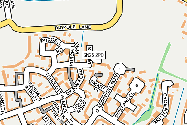 SN25 2PD map - OS OpenMap – Local (Ordnance Survey)