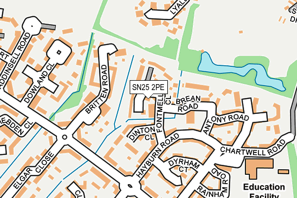 SN25 2PE map - OS OpenMap – Local (Ordnance Survey)