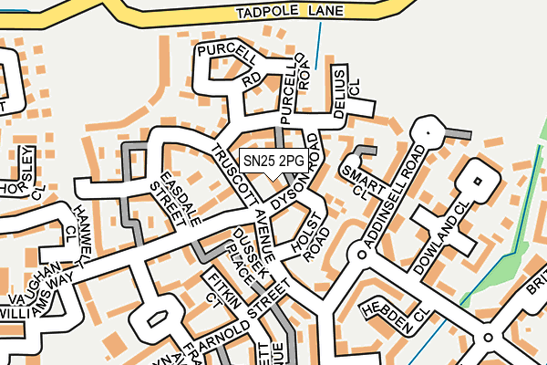 SN25 2PG map - OS OpenMap – Local (Ordnance Survey)