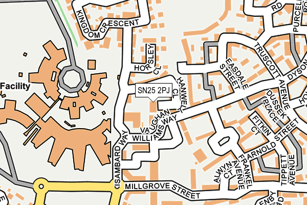 SN25 2PJ map - OS OpenMap – Local (Ordnance Survey)