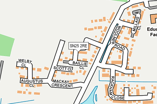 SN25 2RE map - OS OpenMap – Local (Ordnance Survey)