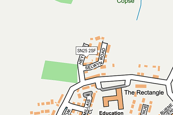 SN25 2SF map - OS OpenMap – Local (Ordnance Survey)