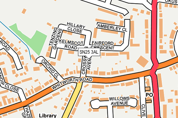 SN25 3AL map - OS OpenMap – Local (Ordnance Survey)