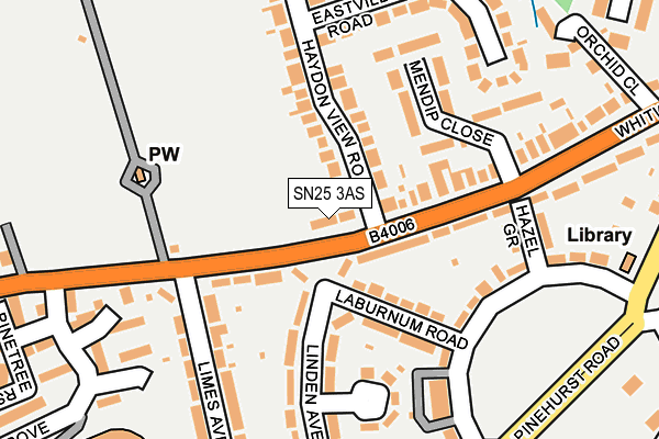 SN25 3AS map - OS OpenMap – Local (Ordnance Survey)