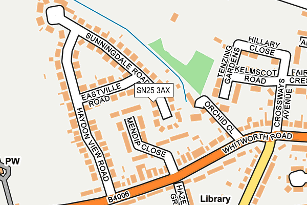SN25 3AX map - OS OpenMap – Local (Ordnance Survey)