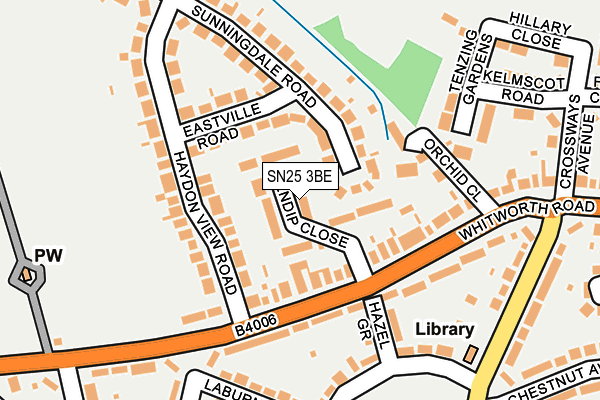 SN25 3BE map - OS OpenMap – Local (Ordnance Survey)