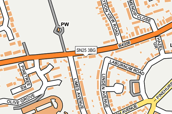 SN25 3BG map - OS OpenMap – Local (Ordnance Survey)