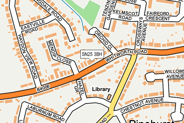 SN25 3BH map - OS OpenMap – Local (Ordnance Survey)