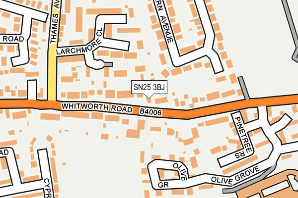 SN25 3BJ map - OS OpenMap – Local (Ordnance Survey)