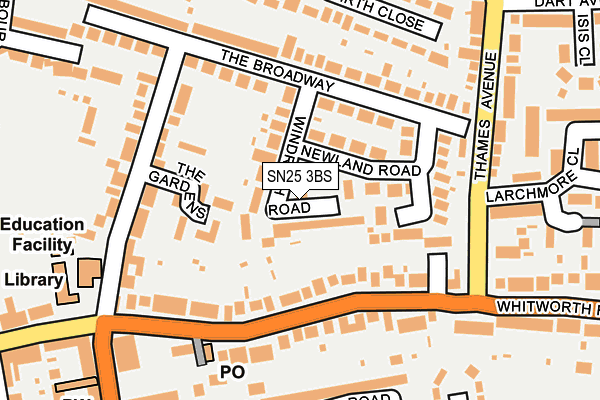 SN25 3BS map - OS OpenMap – Local (Ordnance Survey)