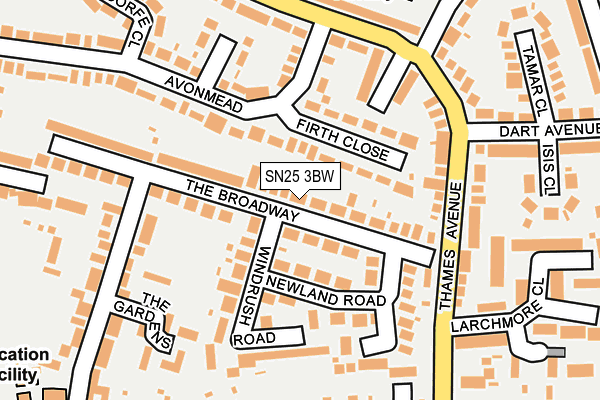 SN25 3BW map - OS OpenMap – Local (Ordnance Survey)